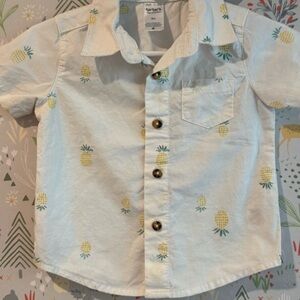 Carter’s Just One You Baby Boy Pineapple Button-Up Shirt - 9M